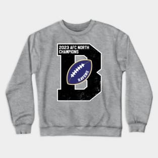 Big Bold Baltimore Ravens 2023 AFC North Champs Crewneck Sweatshirt